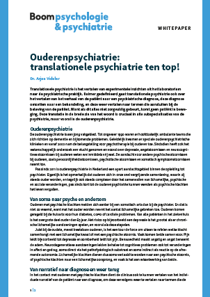 Ouderenpsychiatrie: translationele psychiatrie ten top!