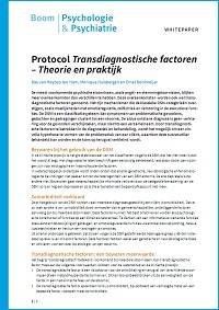 Gratis whitepaper: 'Transdiagnostische factoren - theorie en praktijk'