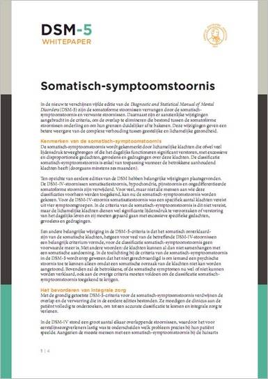Gratis whitepaper DSM-5: Somatisch-symptoomstoornis